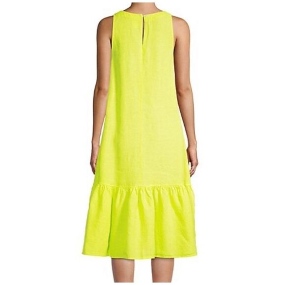 120% Lino Resort Linen Single-Tiered Swing Dress Size 46(US10) $375 - Picture 2 of 11